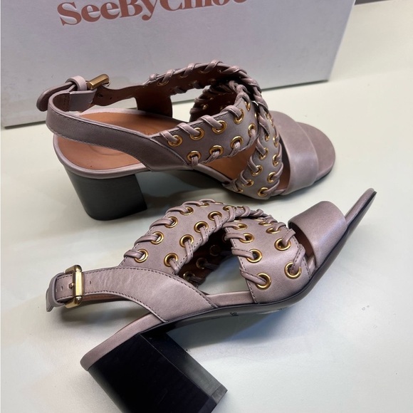 See By Chloe Gray Heels with Intricate Cut-Out Design - Picture 9 of 9